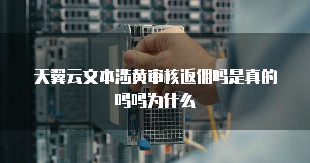 天翼云文本涉黄审核返佣吗是真的吗吗为什么