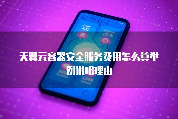 天翼云容器安全服务费用怎么算举例说明理由