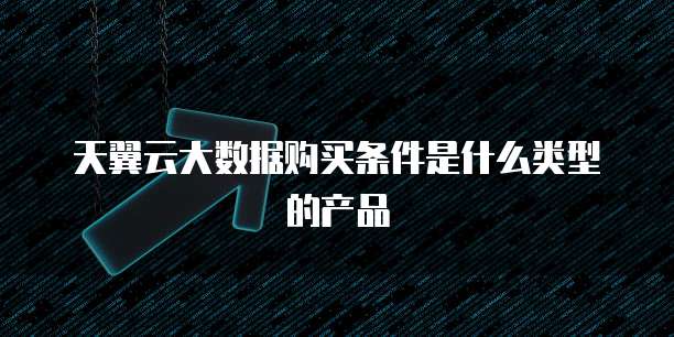 天翼云大数据购买条件是什么类型的产品