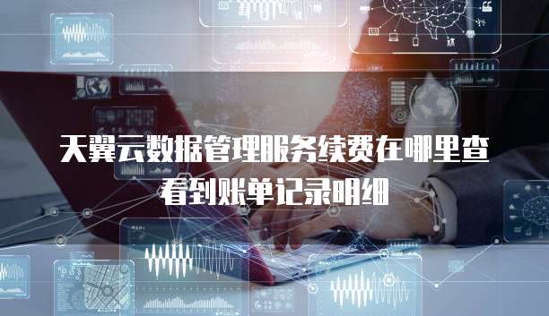 天翼云数据管理服务续费在哪里查看到账单记录明细