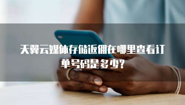 天翼云媒体存储返佣在哪里查看订单号码是多少?