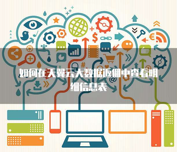 如何在天翼云大数据返佣中查看明细信息表
