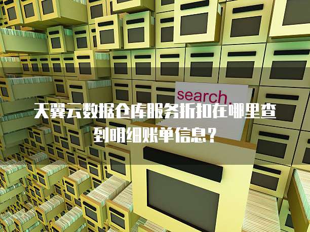 天翼云数据仓库服务折扣在哪里查到明细账单信息？