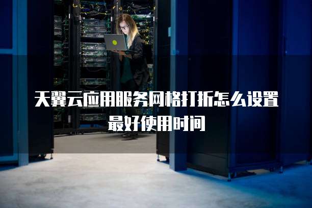 天翼云应用服务网格打折怎么设置最好使用时间