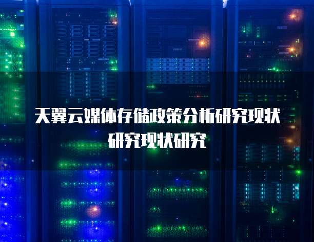 天翼云媒体存储政策分析研究现状研究现状研究