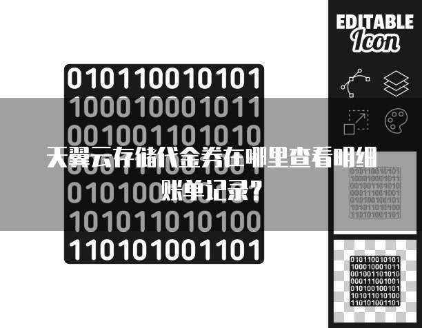 天翼云存储代金券在哪里查看明细账单记录?