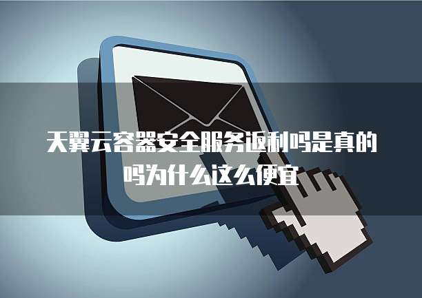 天翼云容器安全服务返利吗是真的吗为什么这么便宜