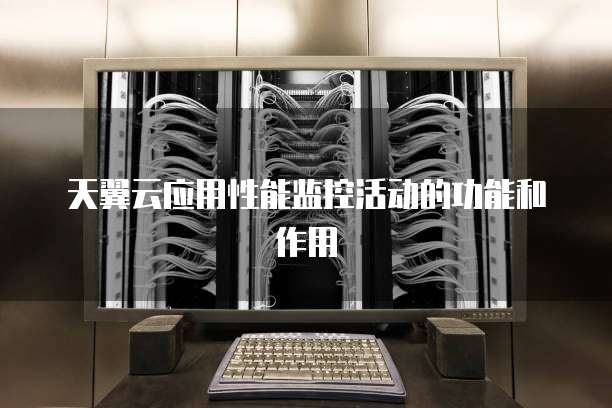 天翼云应用性能监控活动的功能和作用
