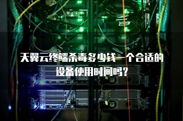 天翼云终端杀毒多少钱一个合适的设备使用时间吗?