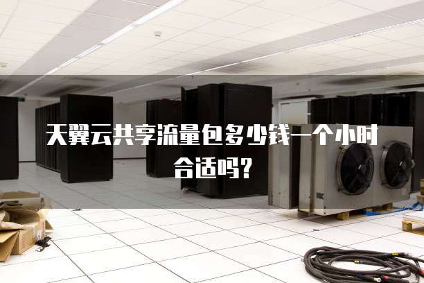 天翼云共享流量包多少钱一个小时合适吗?