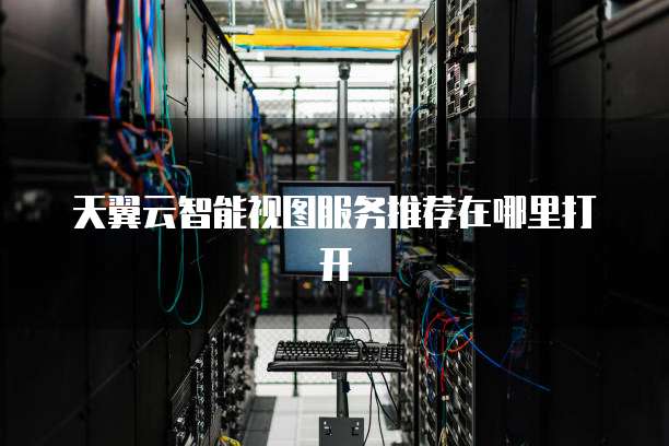 天翼云智能视图服务推荐在哪里打开