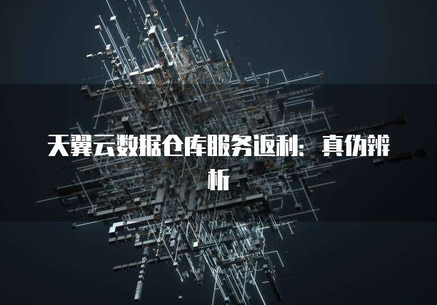 天翼云数据仓库服务返利：真伪辨析