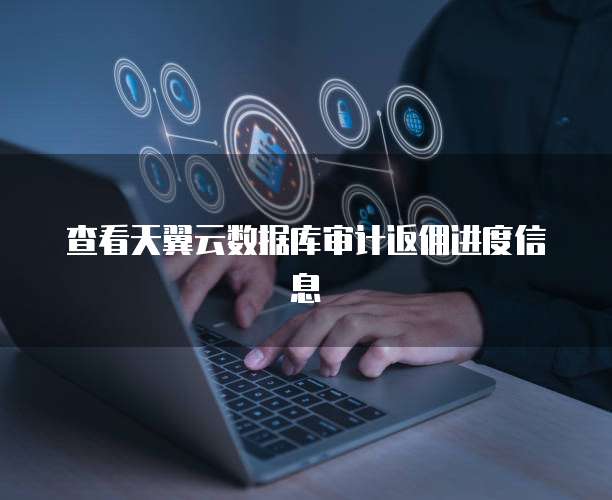 查看天翼云数据库审计返佣进度信息