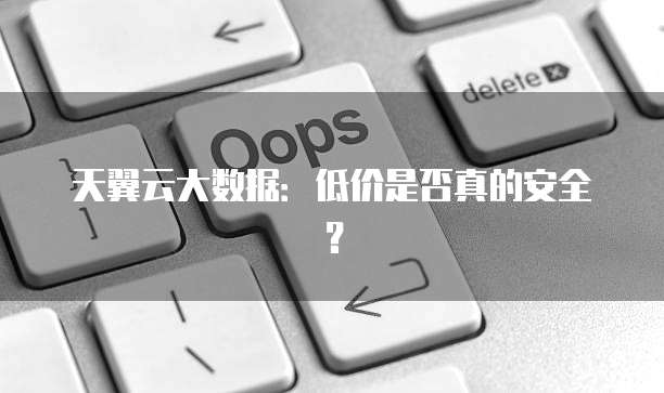 天翼云大数据:低价是否真的安全?