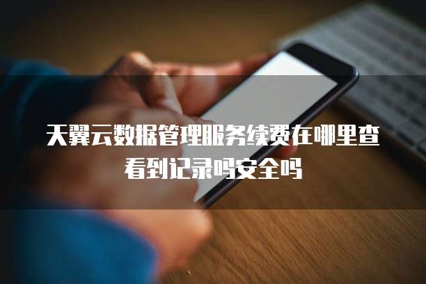 天翼云数据管理服务续费在哪里查看到记录吗安全吗