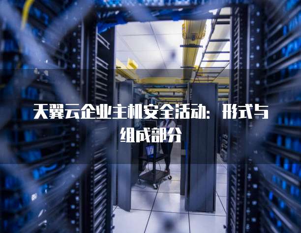 天翼云企业主机安全活动:形式与组成部分