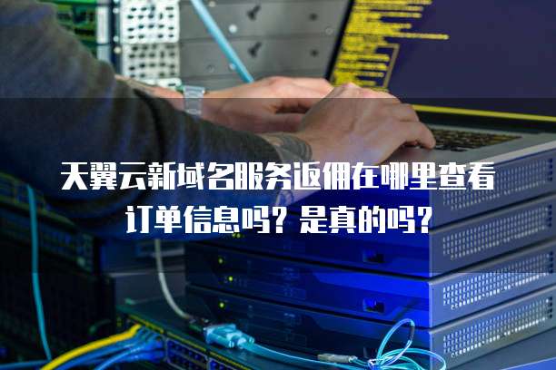 天翼云新域名服务返佣在哪里查看订单信息吗?是真的吗?