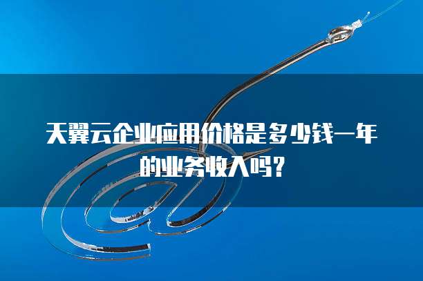 天翼云企业应用价格是多少钱一年的业务收入吗？