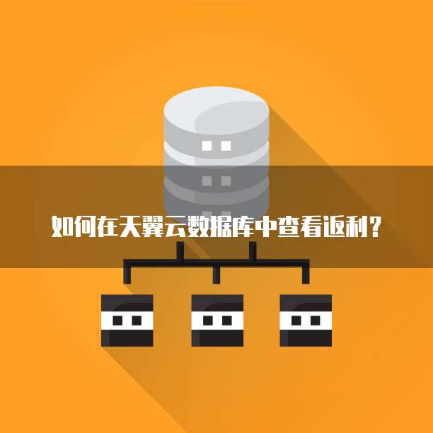如何在天翼云数据库中查看返利?