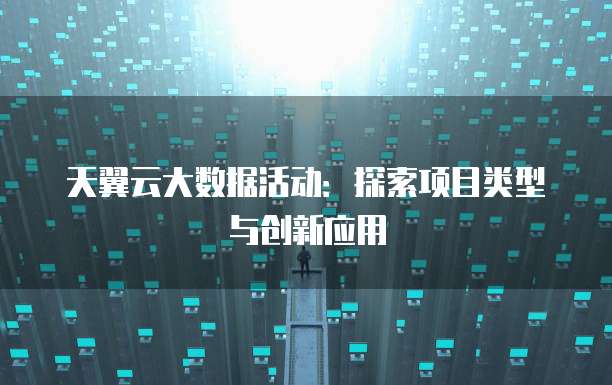 天翼云大数据活动:探索项目类型与创新应用