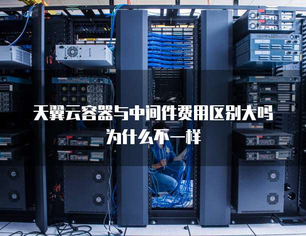 天翼云容器与中间件费用区别大吗为什么不一样
