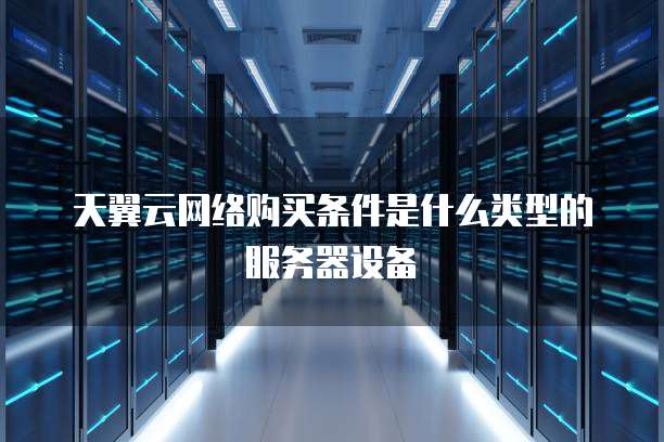 天翼云网络购买条件是什么类型的服务器设备