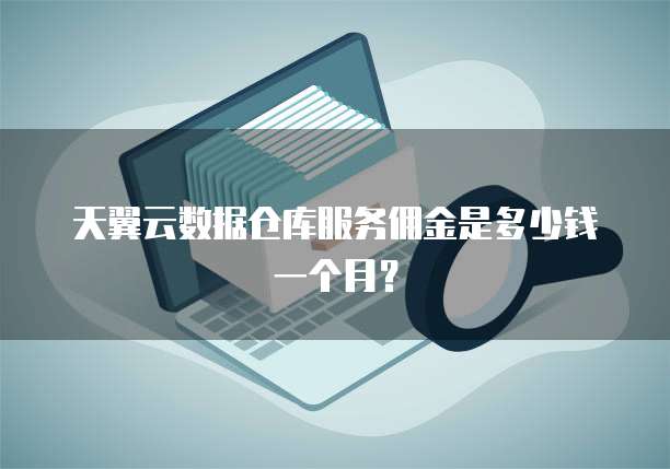 天翼云数据仓库服务佣金是多少钱一个月？