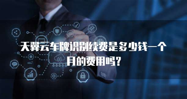 天翼云车牌识别续费是多少钱一个月的费用吗?