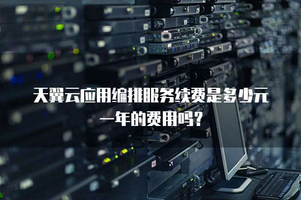 天翼云应用编排服务续费是多少元一年的费用吗?