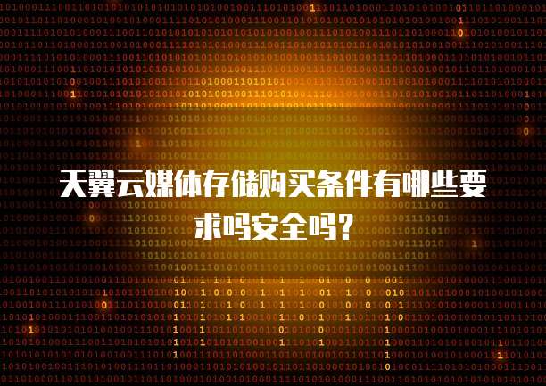 天翼云媒体存储购买条件有哪些要求吗安全吗？