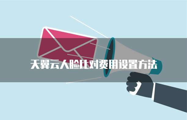 天翼云人脸比对费用设置方法