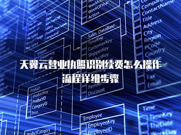 天翼云营业执照识别续费怎么操作流程详细步骤