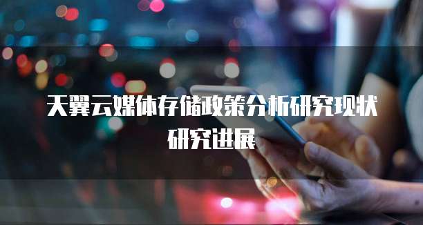 天翼云媒体存储政策分析研究现状研究进展