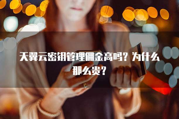 天翼云密钥管理佣金高吗?为什么那么贵?