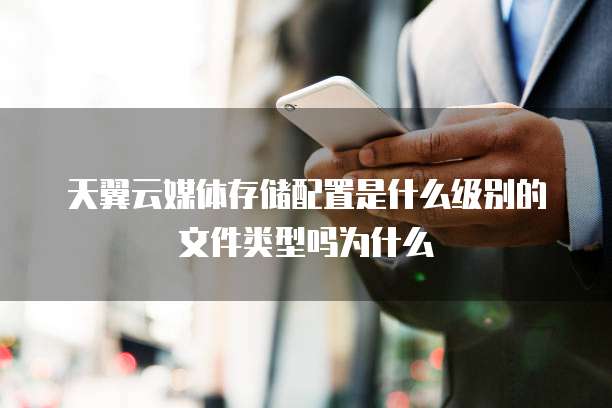 天翼云媒体存储配置是什么级别的文件类型吗为什么