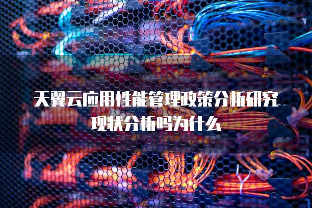 天翼云应用性能管理政策分析研究现状分析吗为什么