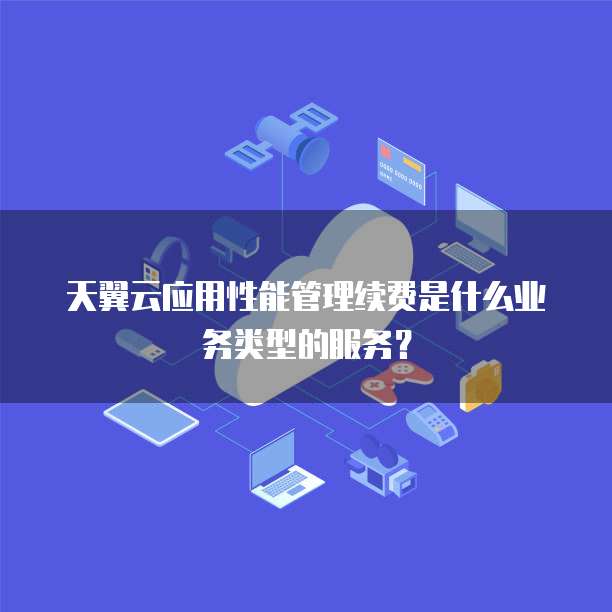 天翼云应用性能管理续费是什么业务类型的服务?