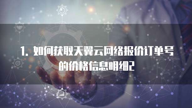 天翼云网络报价怎么查订单号的价格信息明细信息