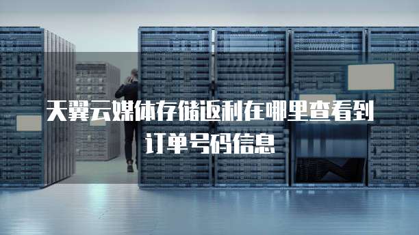 天翼云媒体存储返利在哪里查看到订单号码信息