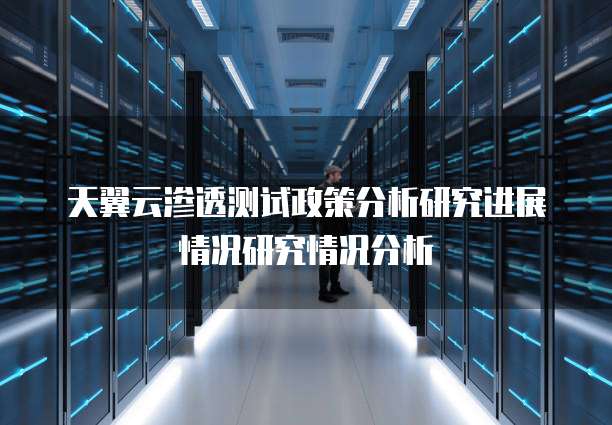 天翼云渗透测试政策分析研究进展情况研究情况分析