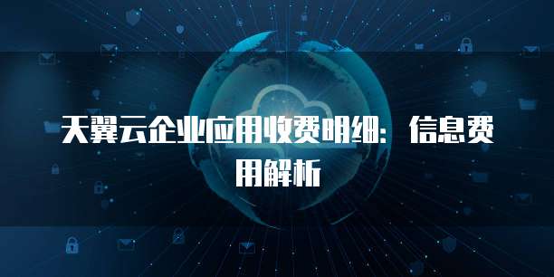 天翼云企业应用收费明细：信息费用解析