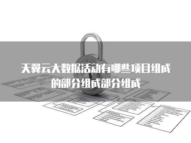 天翼云大数据活动有哪些项目组成的部分组成部分组成