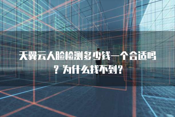 天翼云人脸检测多少钱一个合适吗？为什么找不到？