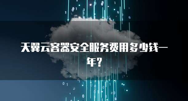 天翼云容器安全服务费用多少钱一年？