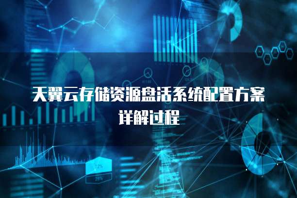 天翼云存储资源盘活系统配置方案详解过程