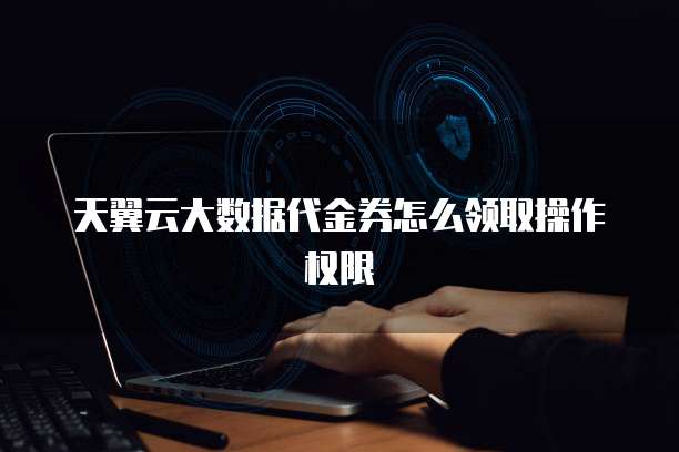 天翼云大数据代金券怎么领取操作权限