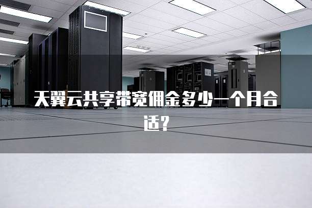 天翼云共享带宽佣金多少一个月合适?