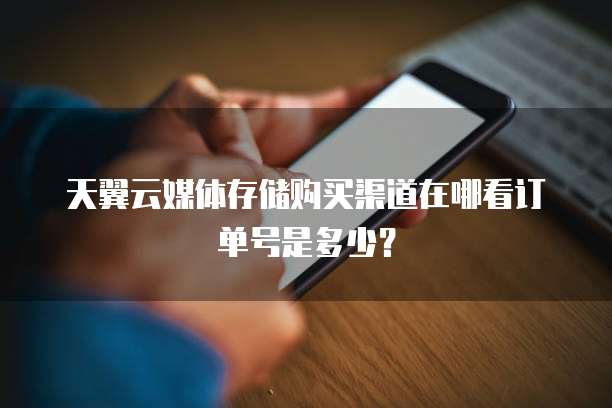 天翼云媒体存储购买渠道在哪看订单号是多少？