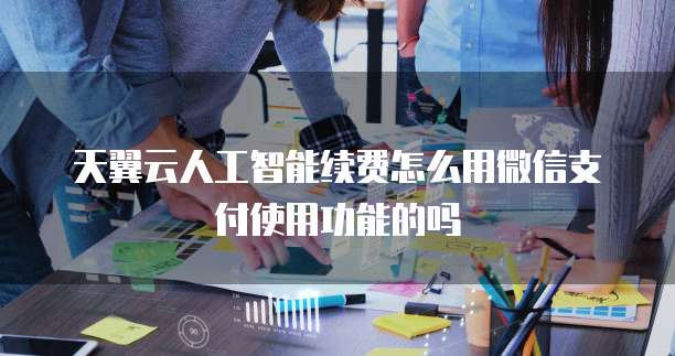天翼云人工智能续费怎么用微信支付使用功能的吗
