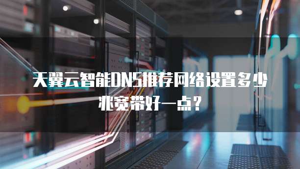 天翼云智能DNS推荐网络设置多少兆宽带好一点?